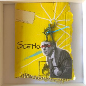 Schedario SCEMO, 2018, cartone e colori acrilici, cm 23x23